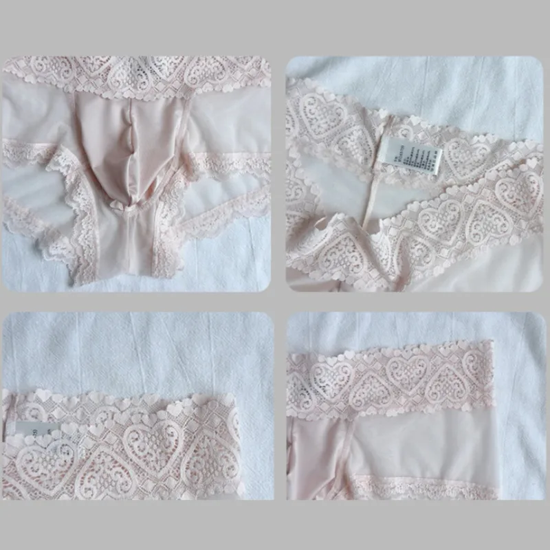 Panlalaking Ice Silk Lace Trim Manipis na Seamless Brief Makintab na 3D Pouch Magaan na Panloob na Panty Kumportable Araw-araw na Lingerie — image 19