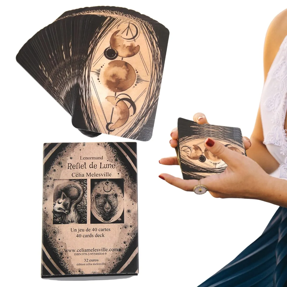 Lenormand Reflet De Lune Carte Lenormand Tarocchi Mazzo Giochi di carte Oracle per divertimento per adulti Giochi per adulti Articoli per feste Regalo