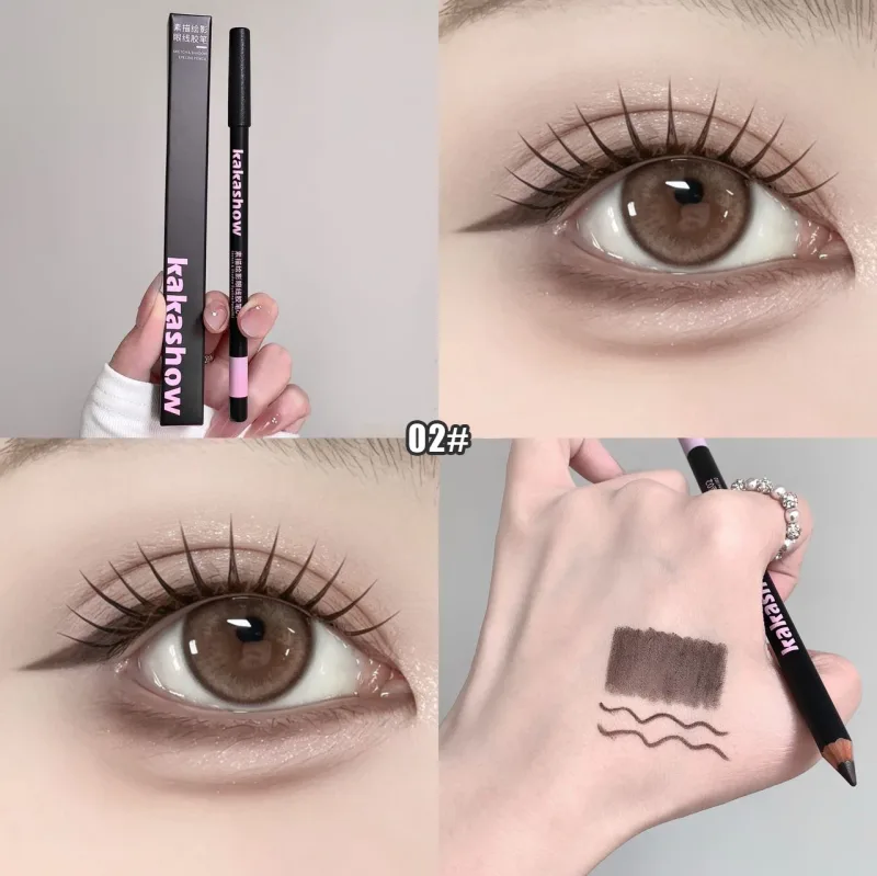 Wooden Matte Eyeliner Pencil Black Pink Brown Eye Liner Pen Long-lasting Waterproof Smudge-Proof Smooth Matte Eye Liner Makeup — image 10