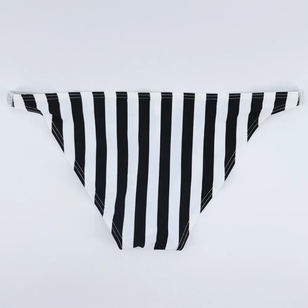 Cuecas masculinas confortáveis Lingerie Biquíni Preto Branco Roupa interior às riscas Desporto Casual Homem Tanga Calcinha Jockstrap Pouch — image 2