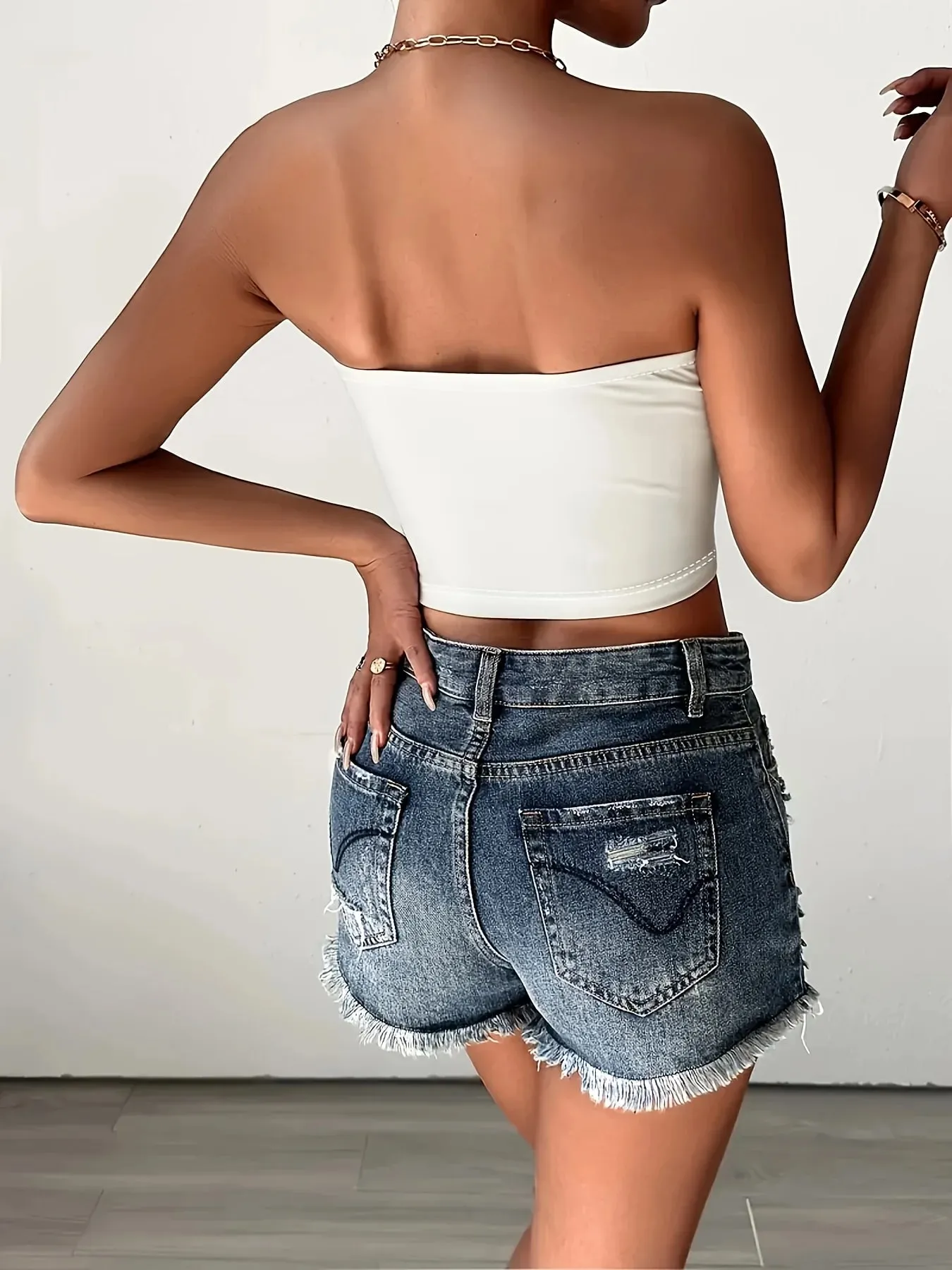 Graphic Tee Y2K Women'S Short Top with Flower Print Sexy Suitable for Summer and Casual Wear Summer Tube Top Strapless — image 2