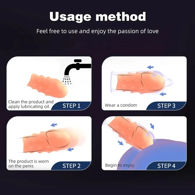 Silicone Male Penis Cover Realistic Dildo Cock Pump Phallus Extender Enlargement Dick Growing Ejaculate Orgasm Sex Toys for Man — image 2