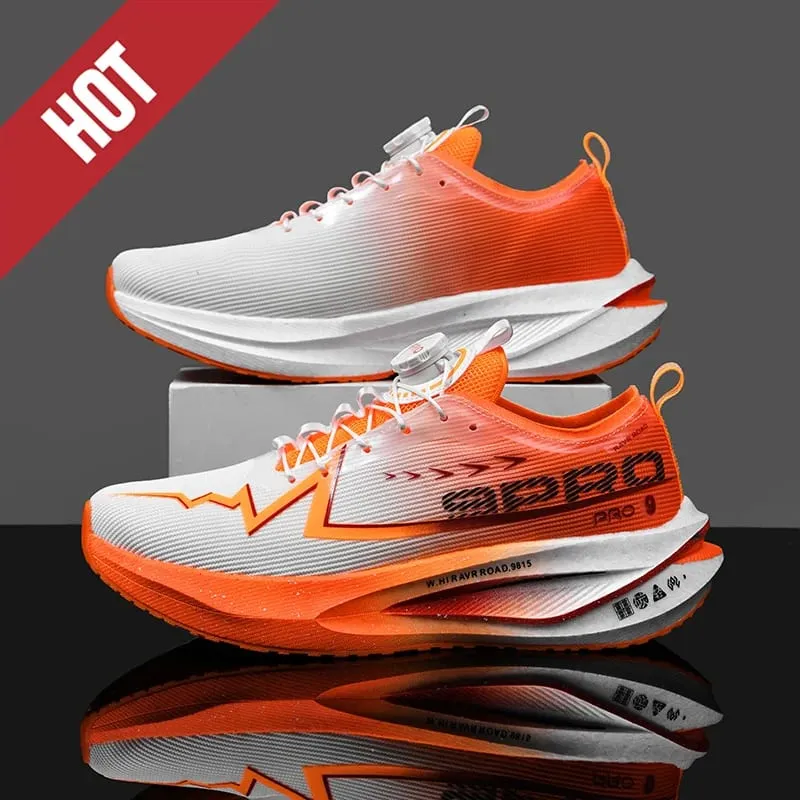 Fluorescence Running Shoes Carbon Board Marathon Men Sports Breathable Lightweight Women's Comfortable Athletic Sneakers Casual — image 9