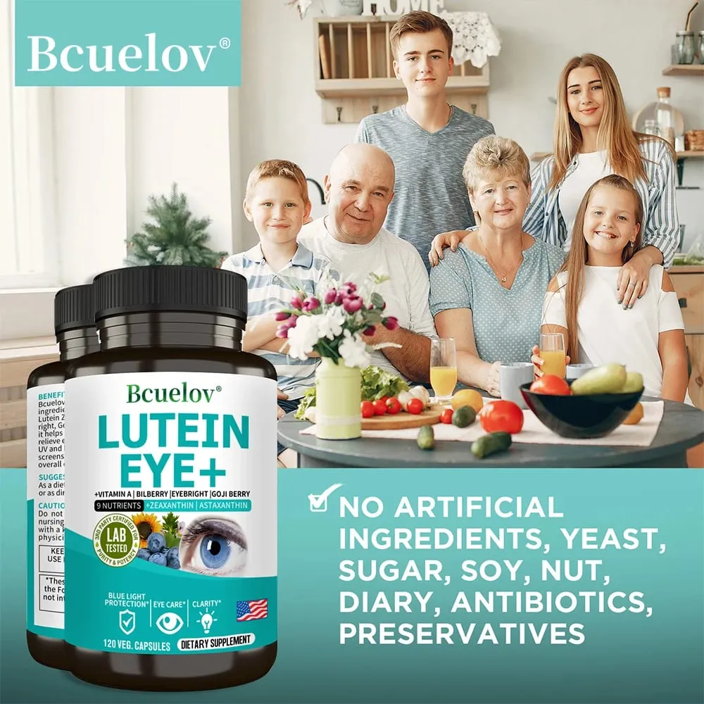 Lutein Supplement Containing Vitamin A Zeaxanthin Astaxanthin and Bilberry Extract To Support Vision Health and Eye Health — image 2
