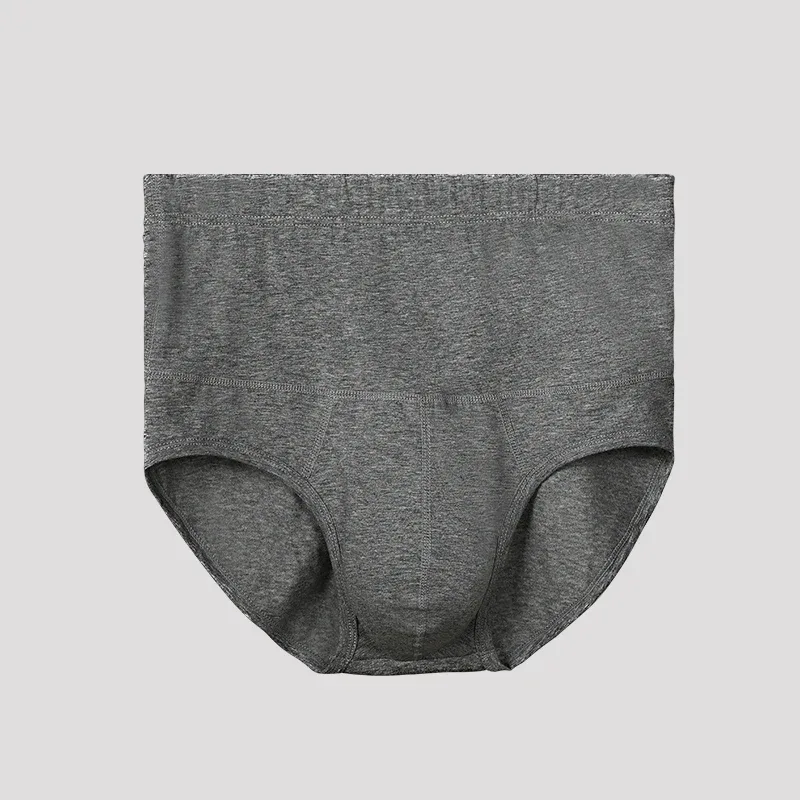 Men's cotton underpants, high-waisted, slimming, waist-protecting, enhanced warmth, short underpants for overweight sportswear