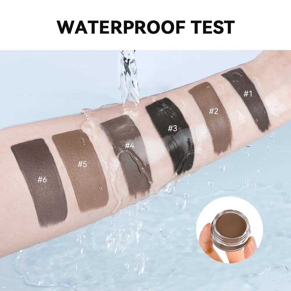 6 Colors Waterproof Eyebrow Tint with Brush Long-Wearing Full-Pigment Smudge-Proof Eyebrow Pomade Natural Wild Brows Makeup — image 7