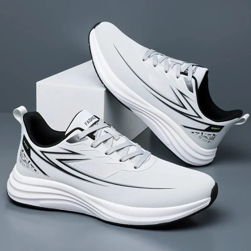 Men Waterproof Leather Running Shoes Lightweight Non‑Slip Casual Sports Shoes Daily Walking Sneakers Male Gym Athletic Trainers — image 2