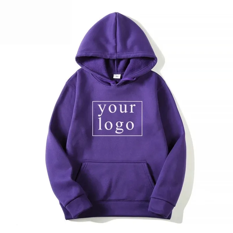 Logo/Gambar Jenama Rekaan Anda Sendiri Disesuaikan Di mana-mana Lelaki Wanita Hoodies DIY Sweatshirt Kasual Hoody Fesyen Baharu — image 6