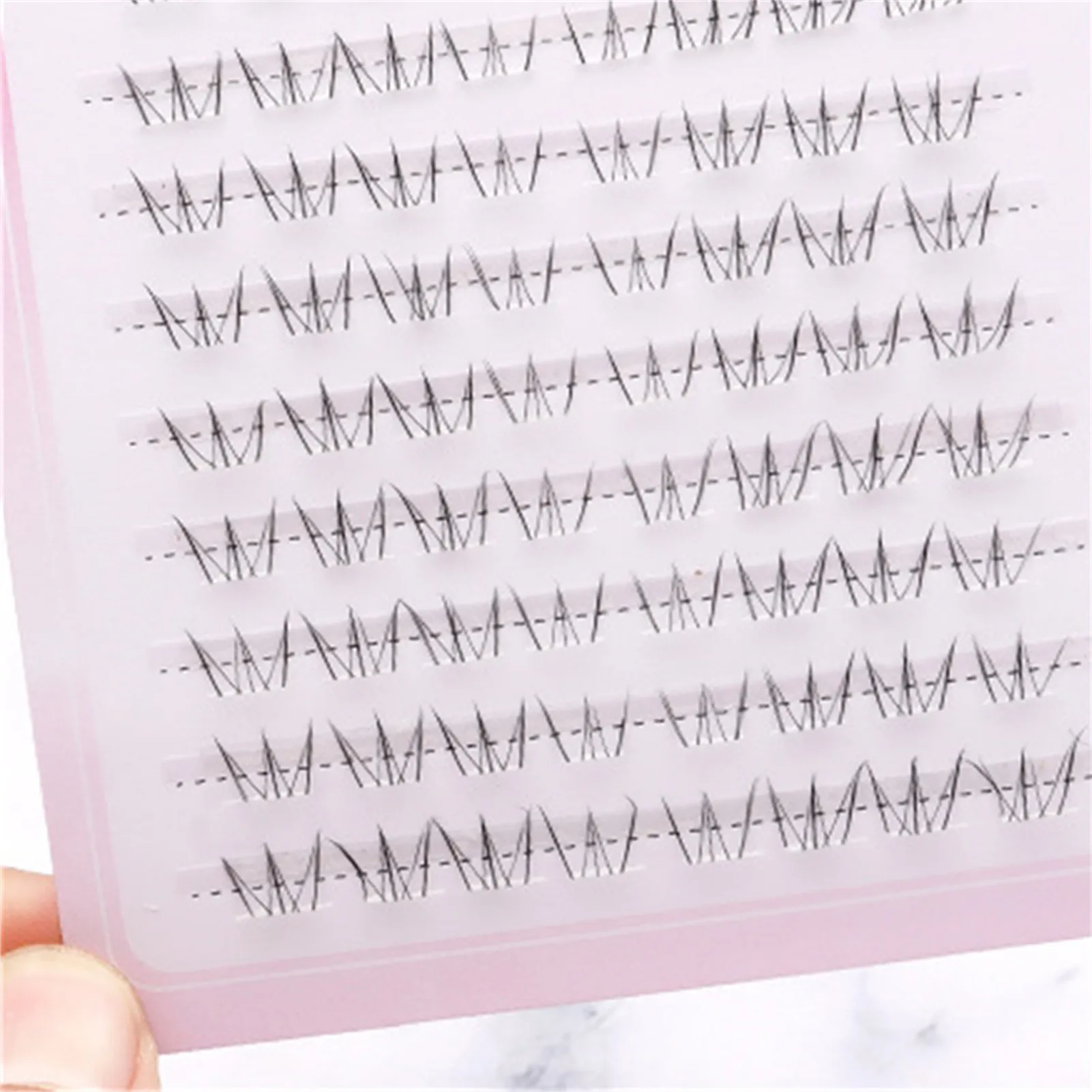 10 Rows 5-7mm Air Lower Eyelashes No Glue Need Fake Lashes Segmented Natural Cat Eye Under Lashes W Shaped Bottom Eyelash