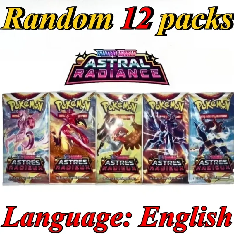 10 Pokémon Card Packs Bright Stars 151 Prismatic Evolutions PALDEAN FATES English Reinforcement Battle Transaction Card Gift — image 20