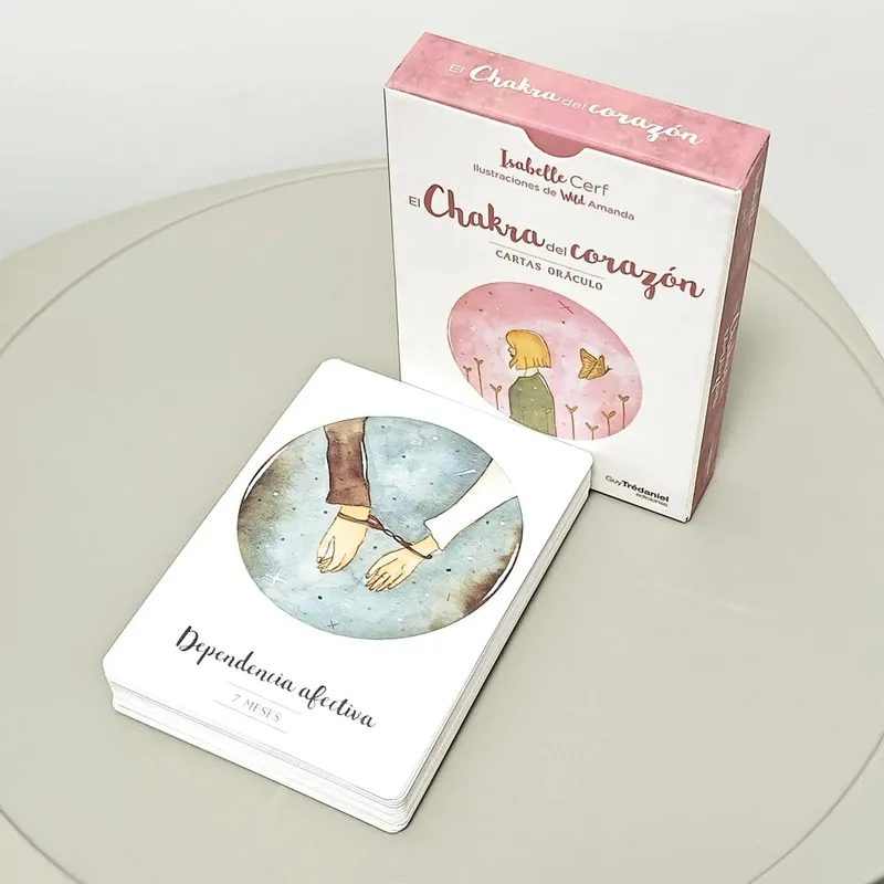 Romantikus Love Oracle Pakli spanyol nyelven 42 db Szívcsakra Oracle kártya 10,5*7,5 cm