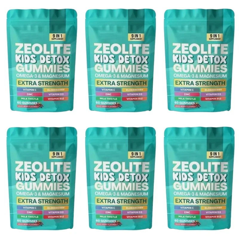 Zeolite Gummies 60 Count Chứa Vitamin Tổng Hợp Omega-3 Magiê và Elderberry Hỗ Trợ Giải Độc & Sức Khỏe Hệ Miễn Dịch — image 11
