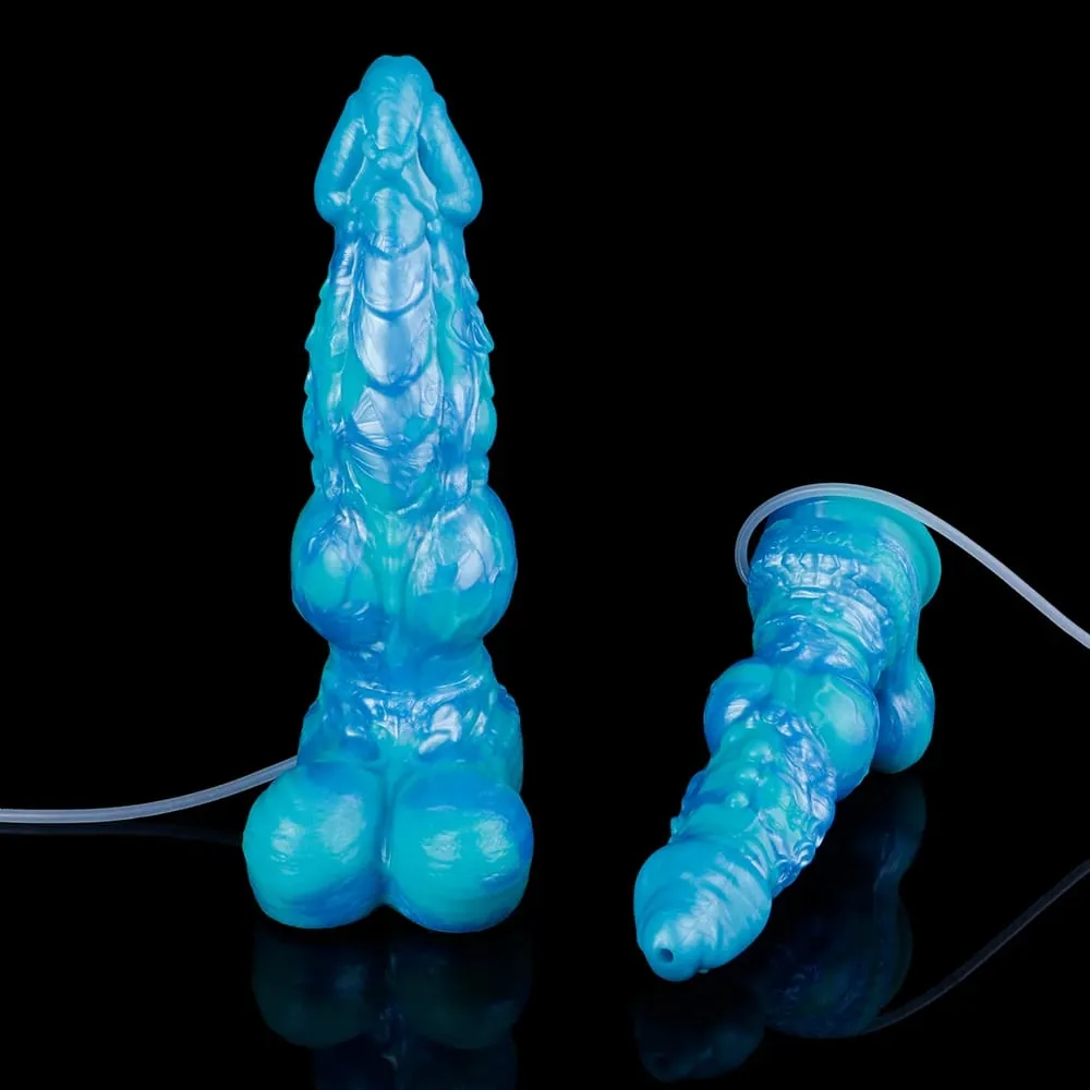 Silicone Electric Squirting Fantasy Dildos με βεντούζα Μασάζ προστάτη εκσπερμάτωσης πέους σεξουαλικά παιχνίδια για γυναίκες άνδρες — image 5