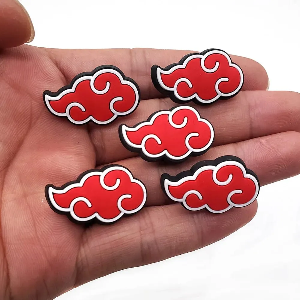 "Naruto merchandise Akatsuki organisation logotyp sko berlocker skor med hål spänne DIY män grossist" — image 3