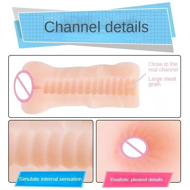 Men's Aircraft Cup Male Masturbator Oral Vaginal Anal Masturbation Soft Real Vagina Pocket Pussy Sex Toys para sa Mga Lalaki Blowjob — image 3