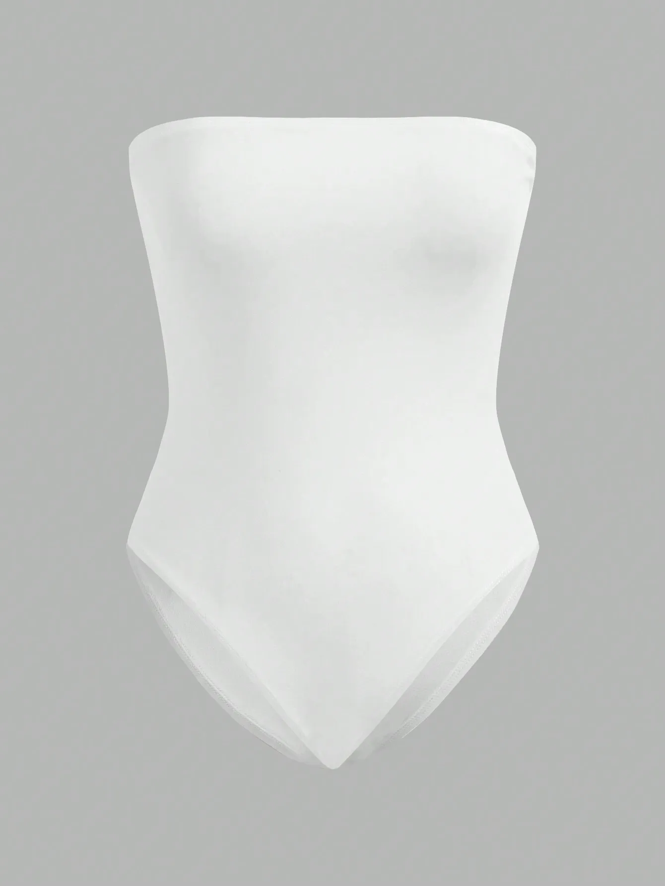 2-teiliger, nahtloser, trägerloser Damen-Bodysuit – schwarz-weiß, schmal geschnittener Tube-Top-Stil, bequemer Stretchstoff — image 4