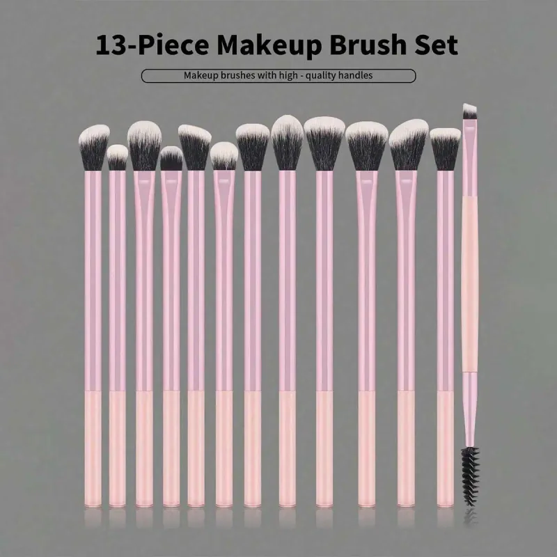 13 Pcs Makeup Brushes with Bag Multi-functional Eye Makeup Brush Set Professional Blending Eyeshadow Concealer Eyebrows Eyeline — image 5