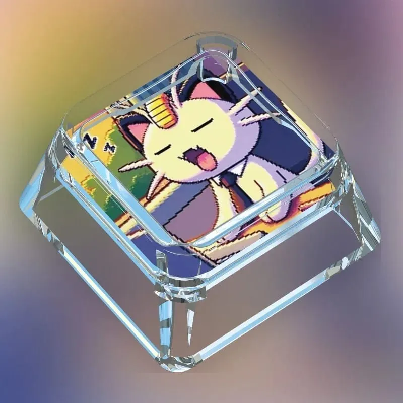 Creative Workman Style Pokémon Doll Transparent Single Keycap Cartoon Cute Snorlax Pikachu Cross Axis Mechanical Keyboard Keycap — image 6