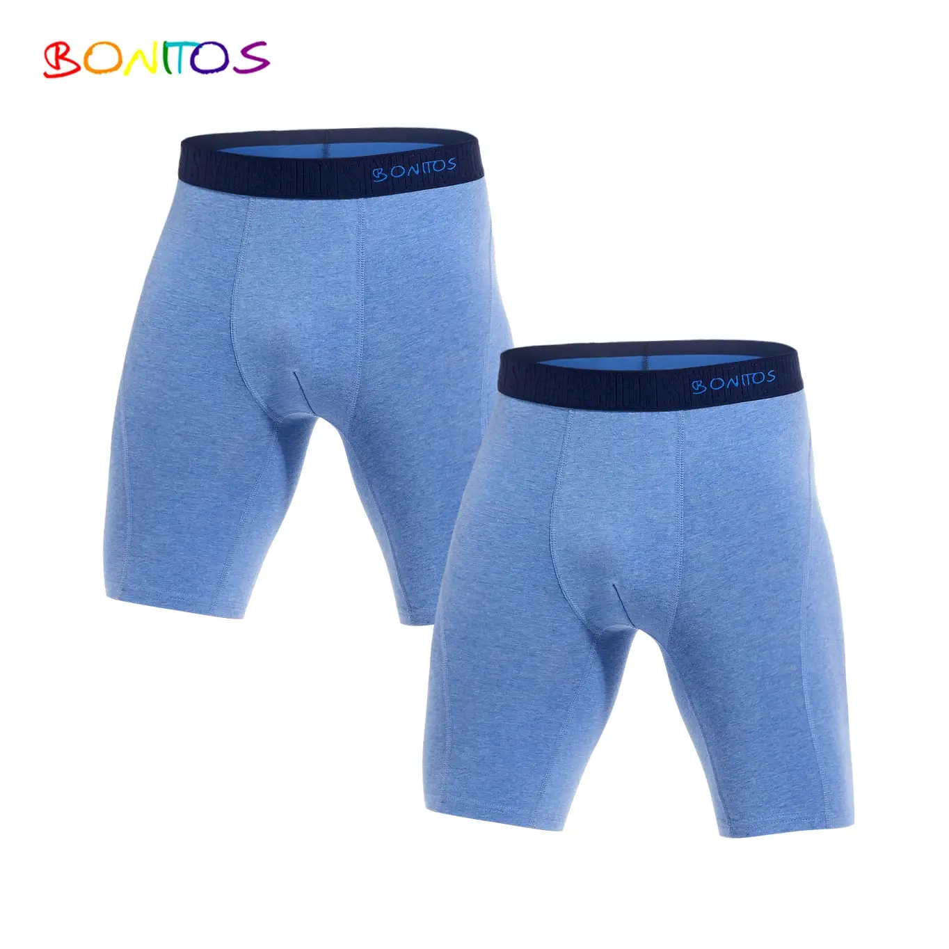 2 pçs pacote de perna longa boxer shorts homens calcinha kit homme boxershorts deslizamento roupa interior para homem algodão masculino sexy conjunto caixa ginásio — image 9