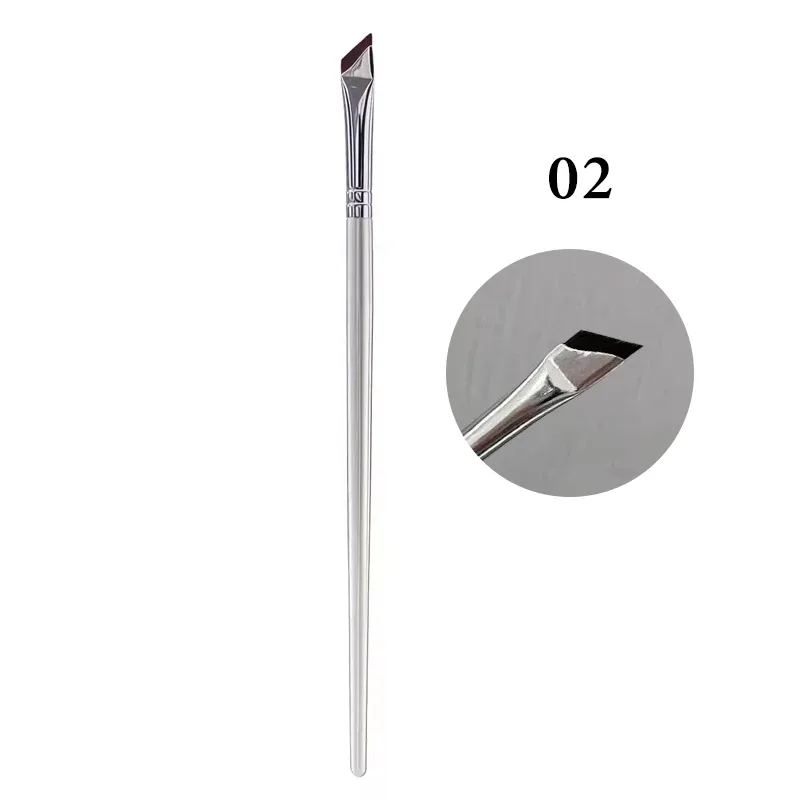 Sickle Eyeliner Brush Diagonal Eyebrow Brushes Blade Brush Undereyelid To Sleeping Silkworm Detail Brush Ultra-thin Makeup Tools — image 9