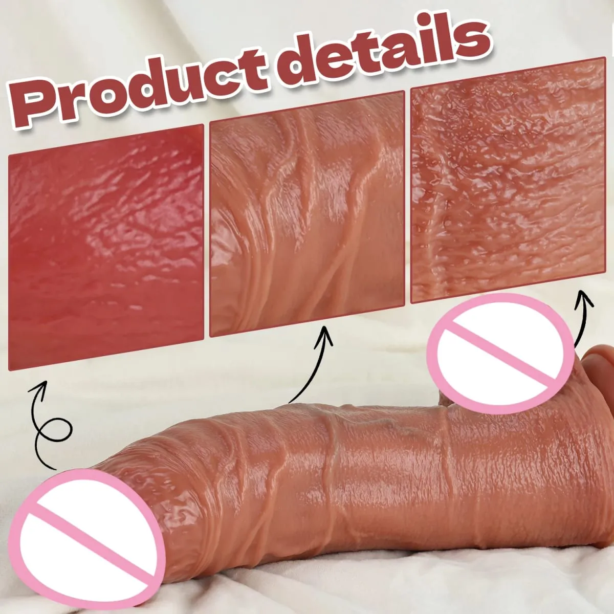 Oversize Realistic Dildo Vagina Anal Masturabtion Soft Silicone Penetration Penis G-Point Stimulator Dick Sex Toys for Women Men — image 3