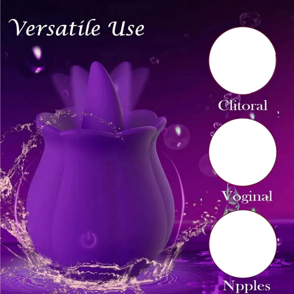 Kraftfull tungslickande vibrator för kvinnor G Spot Clitoris Bröstvårtstimulator Massager Masturbator Sexleksaker för vuxna för par 18+ — image 2