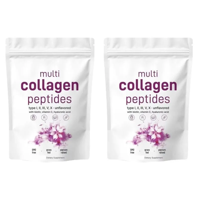 Multi Peptídeos de Colágeno em Pó Tipos I II III V com Biotina Vitamina C e Ácido Hialurônico Suporta Unhas de Cabelo para Pele para Homens e Mulheres — image 8