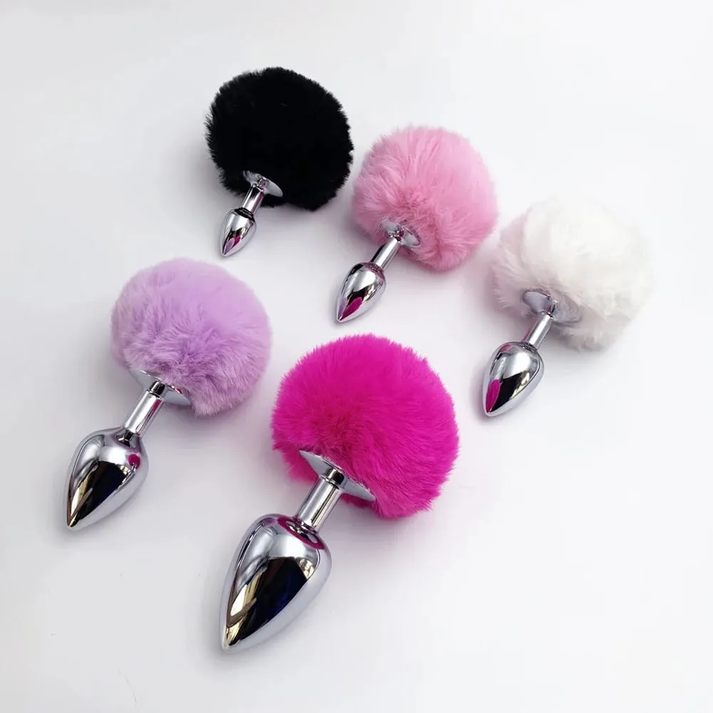 5 Colors 5 Sizes Stainless Steel Rabbit Tail Butt Anal Plug Sex Toy Adult Women Male Sexy Couple Toys Adults Fun Gay Dildo Gifts — image 1