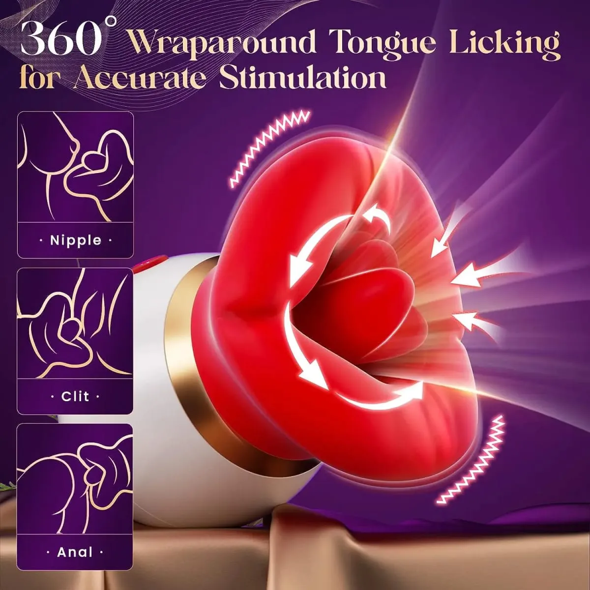 Pagsipsip ng Dila Pagdila Dildo Vibrator Klitoris Utong G-Spot Pussy Stimulator Puki Anal Masturbator Matanda Mga Laruan sa Pagtatalik para sa Babae — image 2
