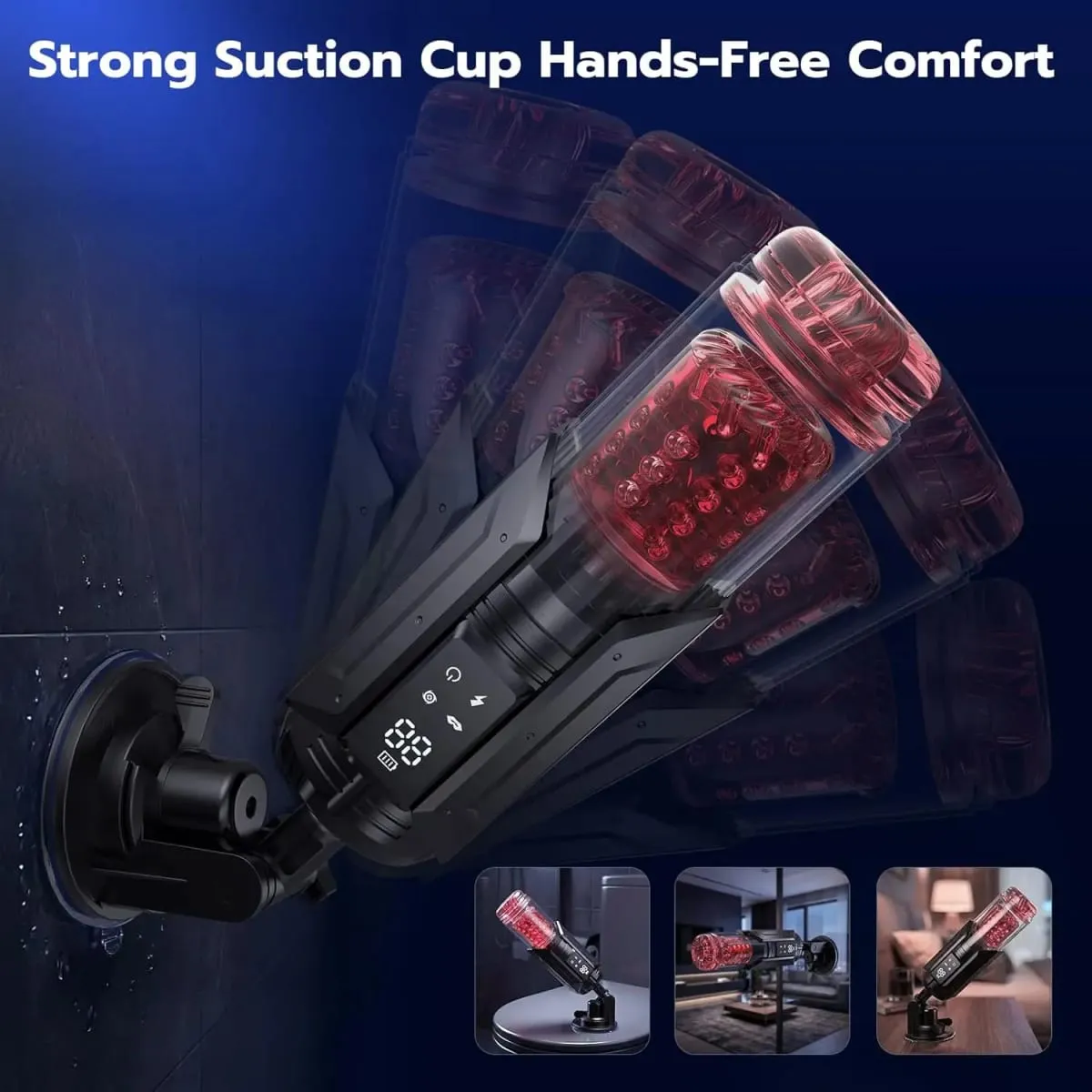 Automatic Male Masturbator Stroker with 7 Sucking Thrusting Rotating Licking Adult Pocket Pussy Mens Sex Toy Blowjob Sex Machine