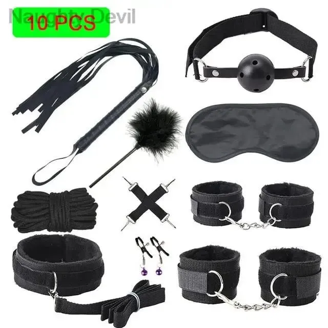Sexy Toys for Cosplay Couples Adult Products 18 Handcuffs Erotic Accessories Bondage Hemp Rope Mask Sex SM BDSM Bondage Kit Set — image 15