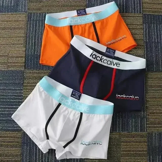 3 pçs calcinha masculina de algodão boxers masculino respirável homem boxer impresso cuecas confortáveis shorts masculinos roupa interior M-3XL — image 30