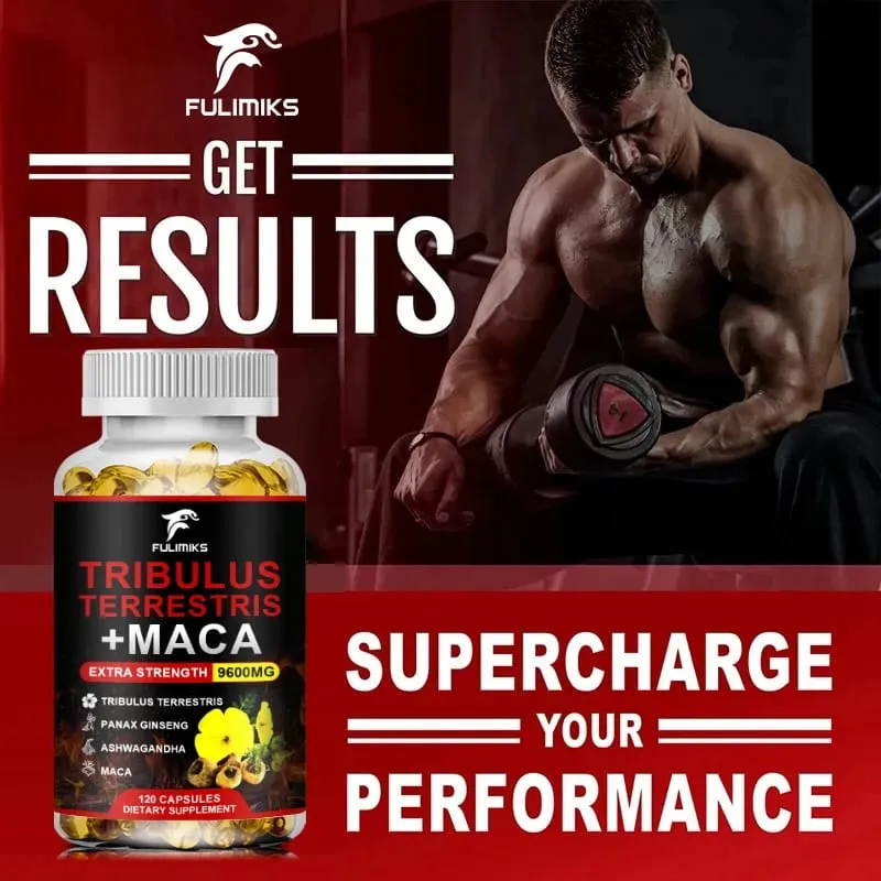 Tribulus Terrestris + Maca Capsules 9600MG with Ginseng & Ashwagandha Supports Energy Stamina & Muscle Performance — image 3