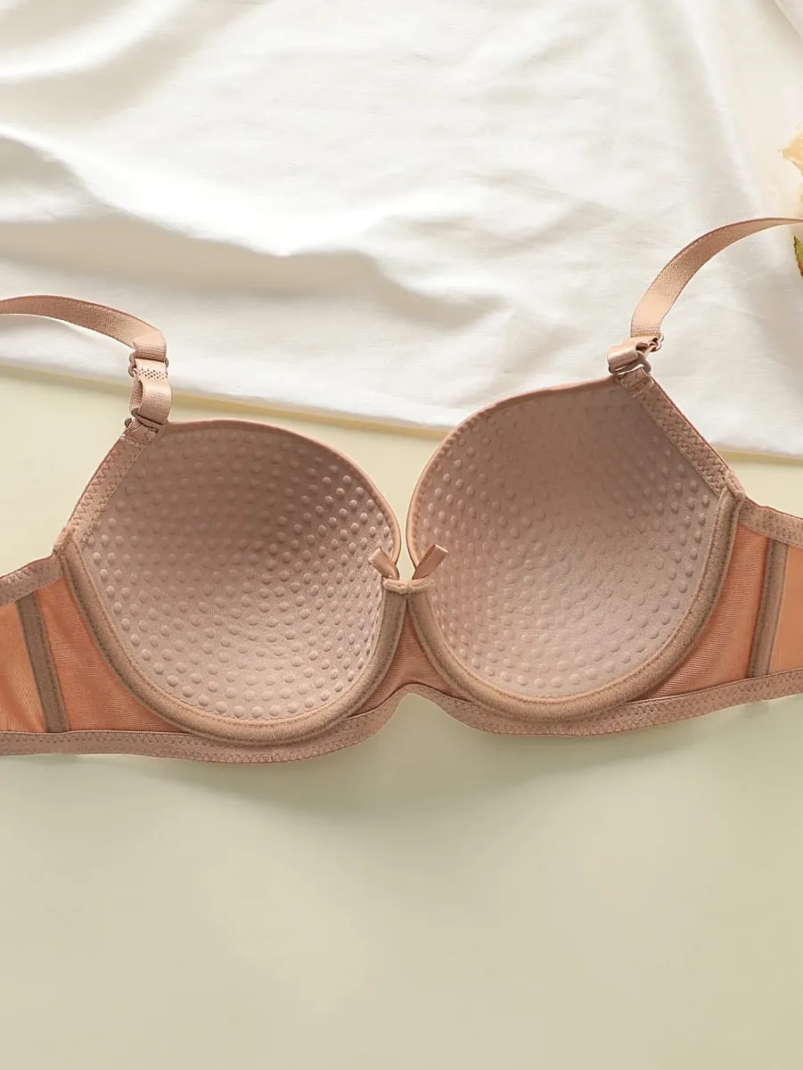 best-seller New 2-piece Combination Color Solid Color Bra Set Sexy Lingerie Set push up bra set minimalist set A2127 — image 3