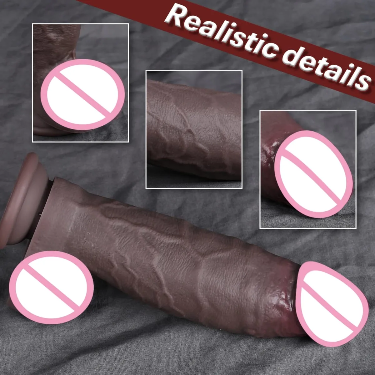 Realistic XXL Thick Penis Soft Silicone Dildo For Women Vaginal Masturbation Suction Cup Dick Woman Anal Adult Sex Toys Dildos — image 3