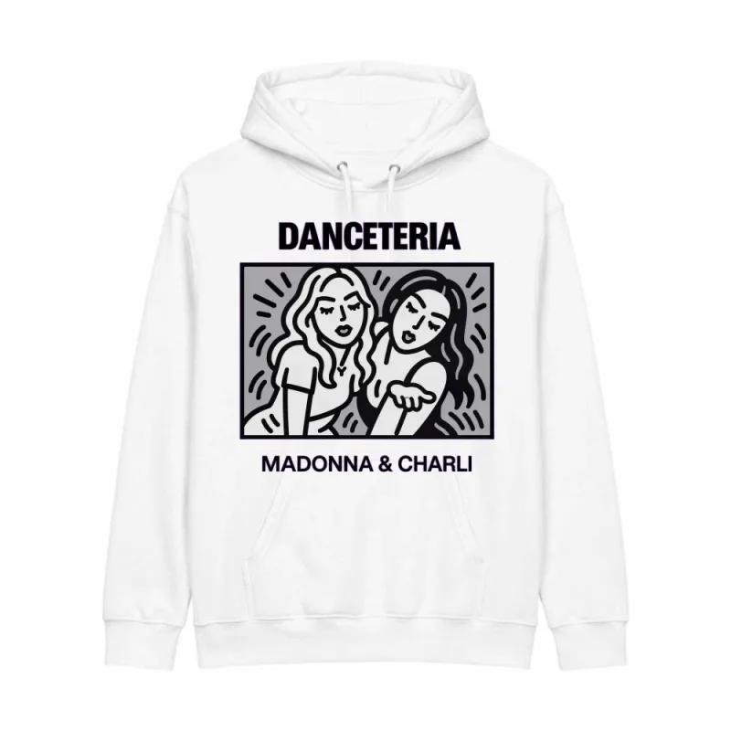 2026 Madonna Charli XCX Danceteria Hoodie Linha Arte Impressão Gráfica Unissex Pulôver Com Capuz Moletom Pop Music Fan Casual Tops — image 12