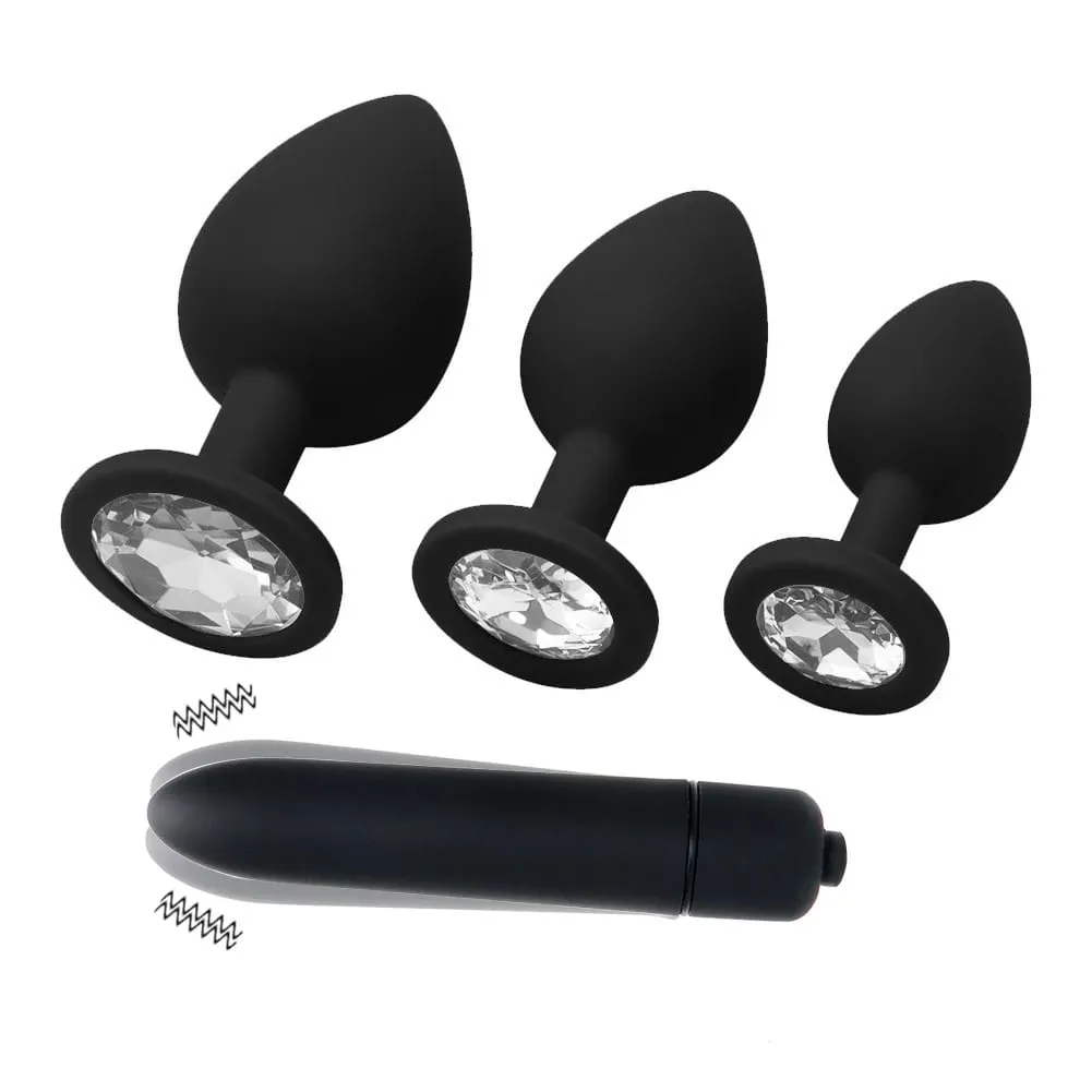 Vuxen silikon analplugg Dildos Bullet Vibrator Butt Plugs Sexleksaker för kvinnor Män Gay Prostata Massager Anal Onanera S/M/L — image 6