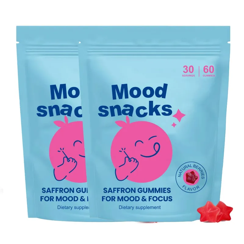 Mood Snacks - Kids Saffron Gummies Natural Berries Supplements Offer Mood Support and Calms Temper Tantrums Sugar Free Gummies — image 8
