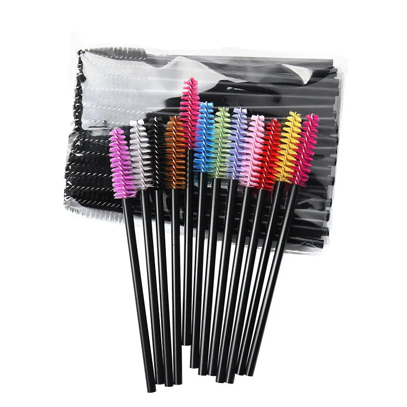 100pc Disposable Eyelash Brush Hollow Eyebrow Comb Lash Extension Makeup Brushes Mascara Stick Applicator Microbrush Beauty Tool — image 5