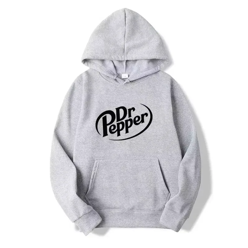 Outono quente dr pepper carta impresso hoodies rua moda masculina velo sweatshirts casual unisex pulôver topos moda tre
