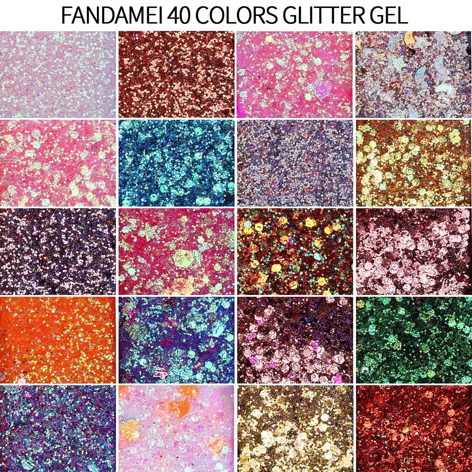 40 Colors Eyeshadow Palette - Matte & Glitter Eye Makeup High Pigmentation Blendable Creamy Texture Long-Lasting Eye Makeup — image 6
