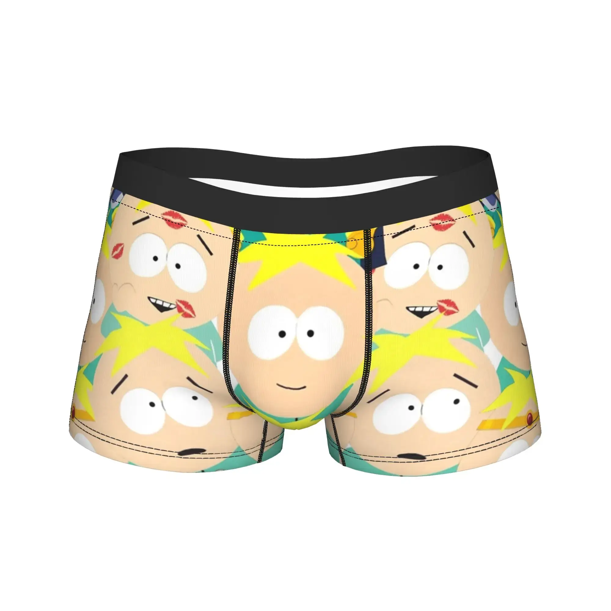 Homens sul dos desenhos animados parque manteigas stotch colagem roupa interior longa quente boxer briefs shorts calcinha masculina macio M-XXL — image 1