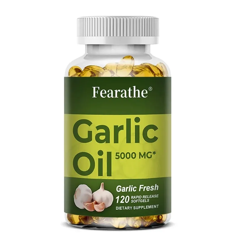 Prémium fokhagyma friss 5000 mg fokhagymaolaj étrend-kiegészítő a szív egészségére és a keringés támogatására antioxidáns NEM-GMO-val — image 9