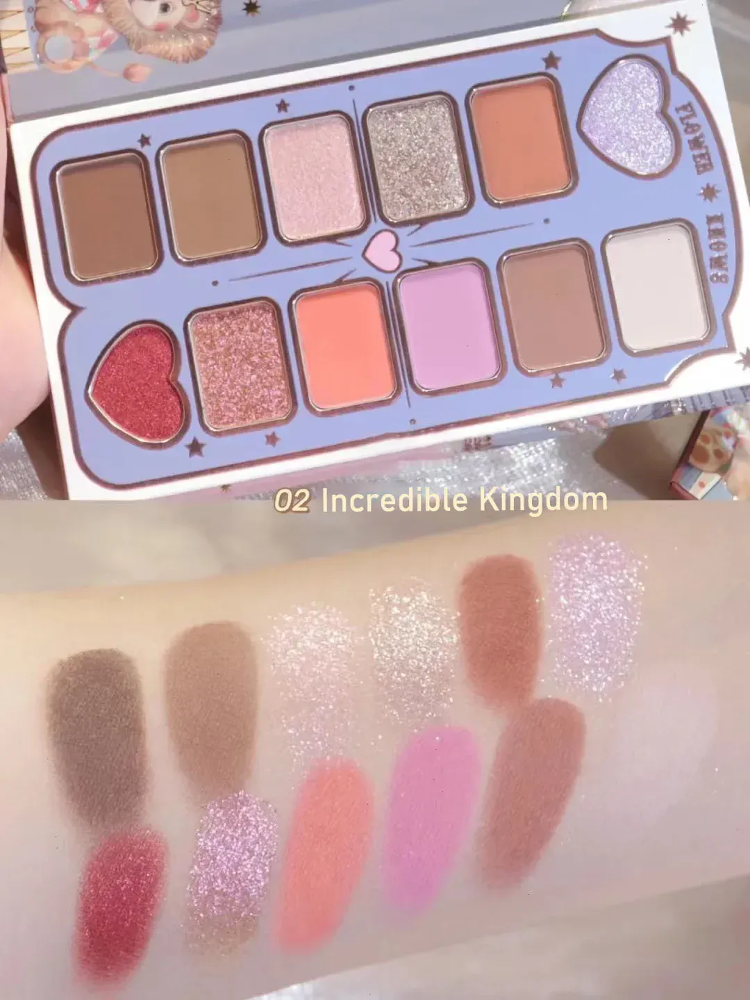 Flower Knows Circus Series 12 Coloured Eyeshadow Palette Matte Shimmer Glitter Sequins Pigment Eye Face Makeup Beauty Cosmetics — image 5