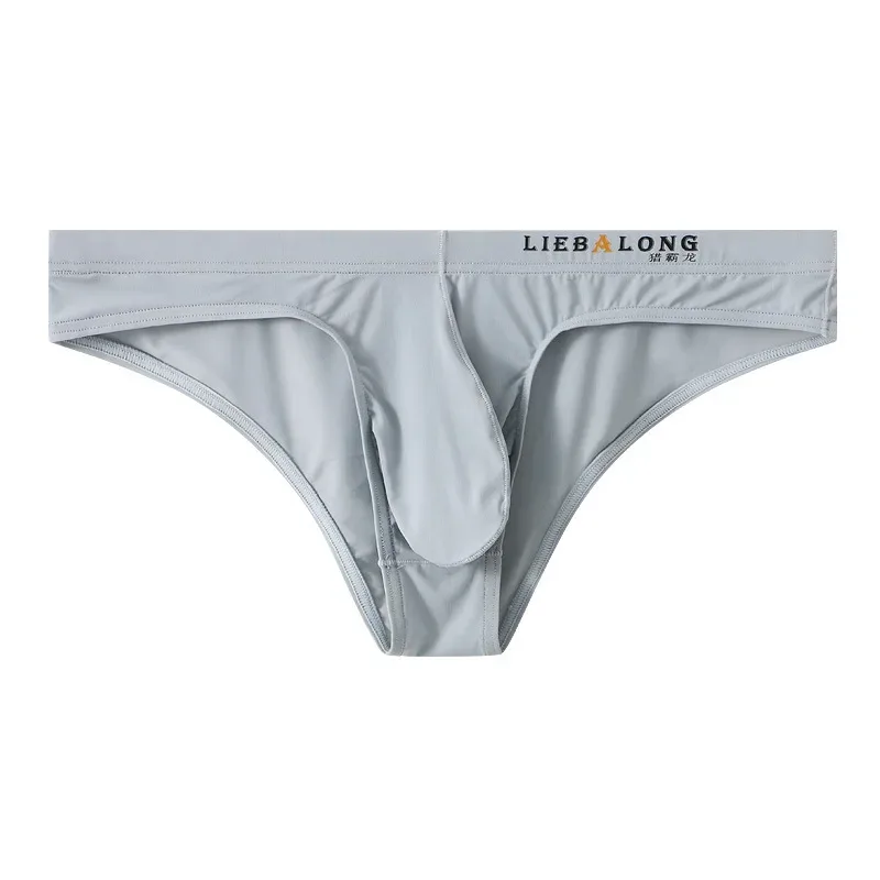 Cuecas masculinas biquíni sexy roupa interior masculina de seda gelo pênis bolsa cuecas calzoncillos hombre deslizamento gay lingerie sólida — image 22