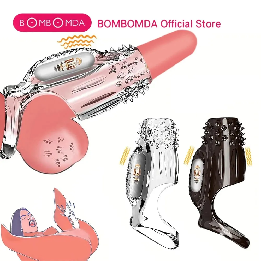 Extensões de manga para pênis, preservativo masculino, atraso na ampliação, vibradores, massageador de clitóris, anel peniano vibratório, brinquedos sexuais para homens — image 1