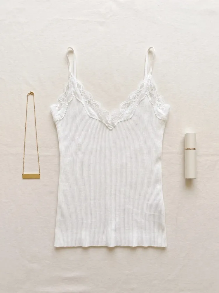 Korean Cute Camis Lace Women Tank Top Sexy White Crop Top Female Sleeveless Black Vest Summer 2026 Coquette Y2k Clothes — image 2