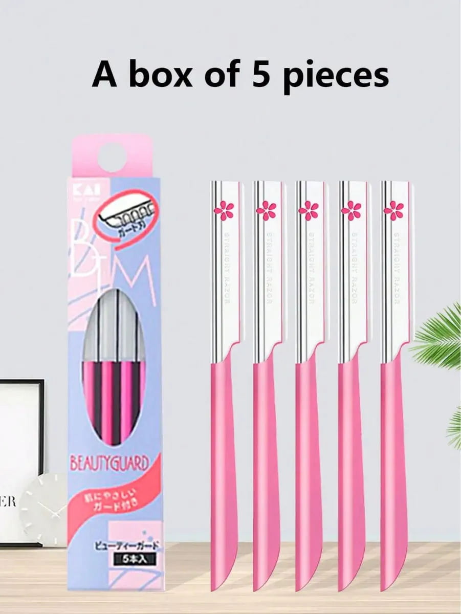부드럽고 깨끗한 정리를위한 5pcs 작고 절묘한 Beipin 전문 눈썹 트리머 날카로운 블레이드