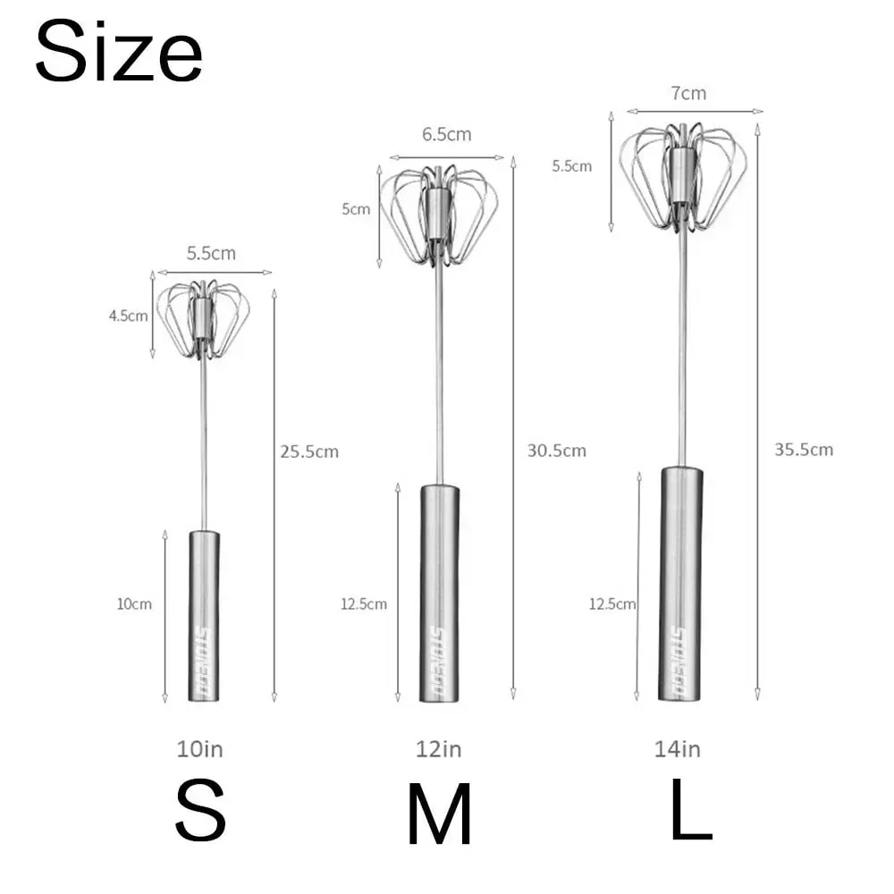 Manual Pressure Rotary Blender Coffee Milk Mixer Handheld Egg Blender Kitchen Baking Cooking Tool — image 3