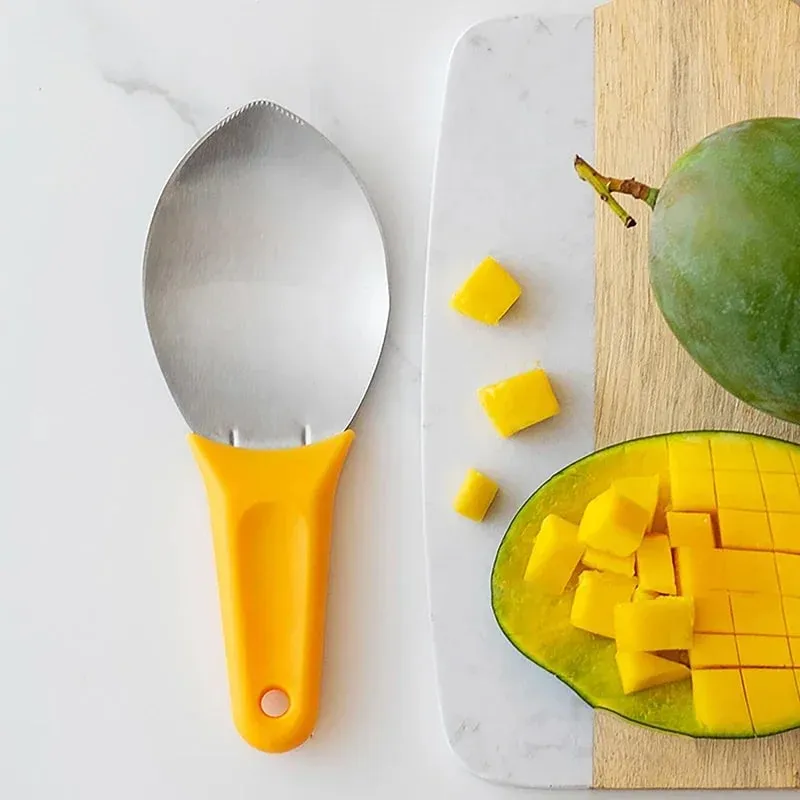 1 stk. Mangoskærer Multifunktionel frugtske Vandmelon skærekniv Mango-skæring Værktøj Mango i tern med en kugle Køkkengadgets